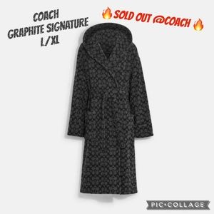 Coach Signature Robe in graphite signature L/XL New